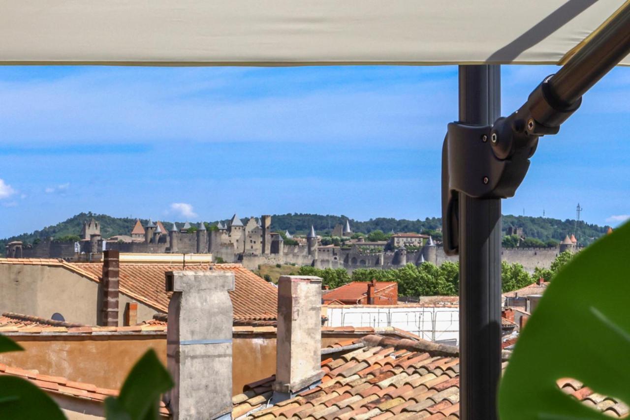 Appartement La Terrasse Tapaja Vue Conciergeriedamecarcas à Carcassonne Extérieur photo