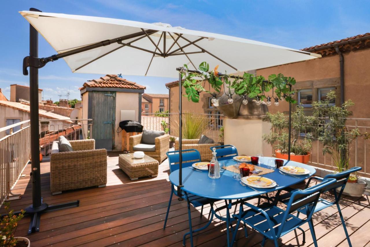 Appartement La Terrasse Tapaja Vue Conciergeriedamecarcas à Carcassonne Extérieur photo